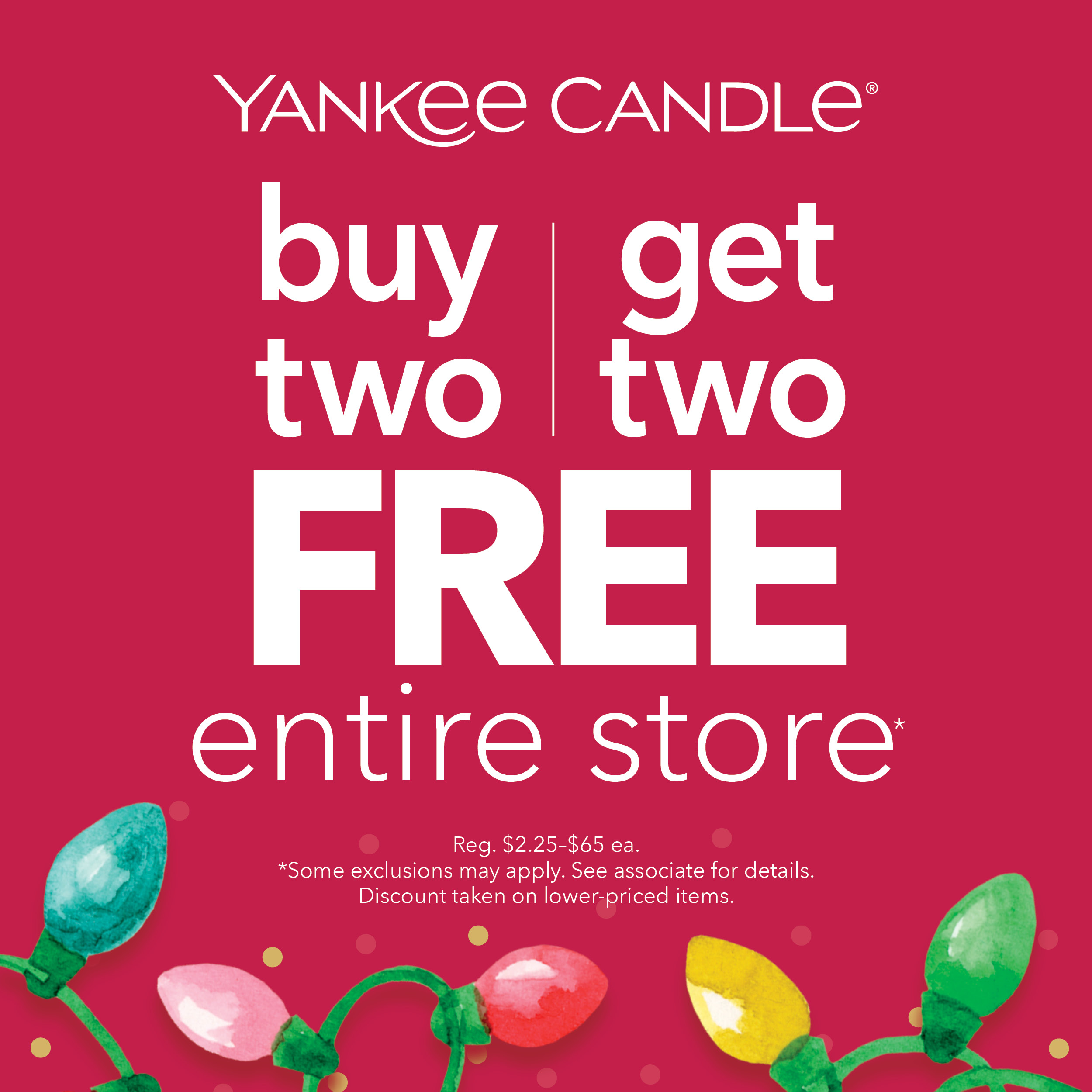 B2G2 Free ENTIRE STORE at Yankee Candle! icon