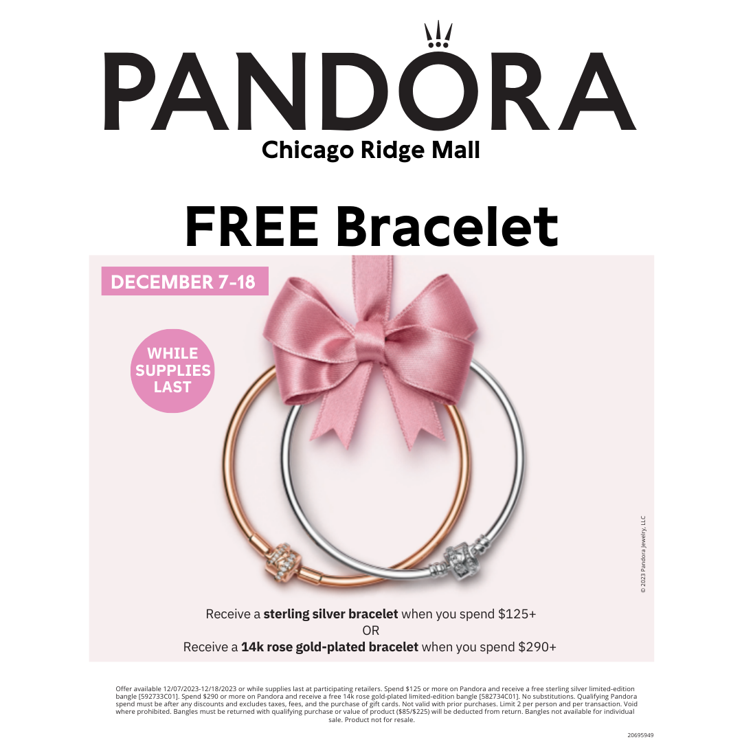 Free Bracelet with purchase at Pandora icon