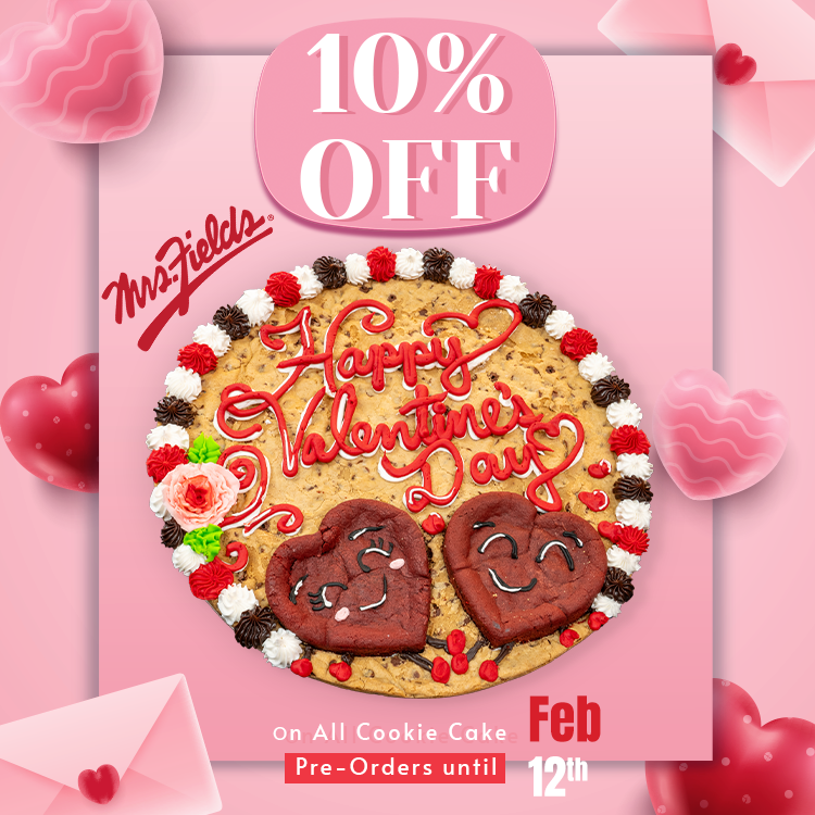 Valentine’s Day Sale at Mrs. Fields Cookies! icon