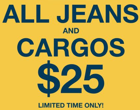$25 Denim &amp; Cargos icon