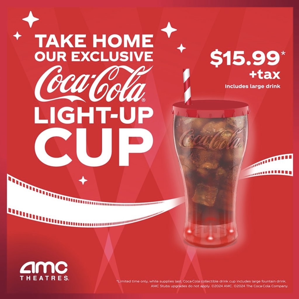 AMC Exclusive Light Up Coca Cola Cup icon