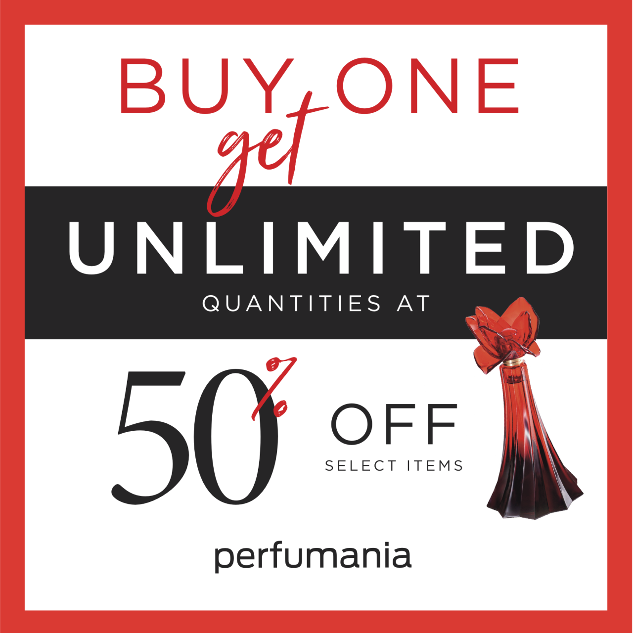 Buy One, Get One 50% Off on Select Scents! icon