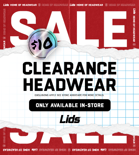 $10 Clearance Headwear, 40% Clearance Apparel icon